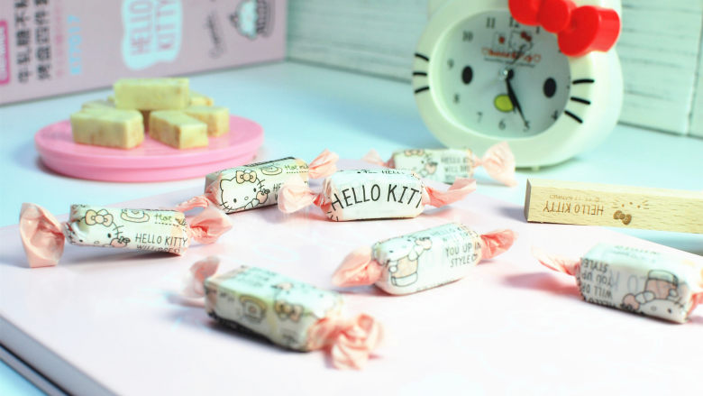花生牛轧糖-kitty牛轧糖模具满模食谱,成品图