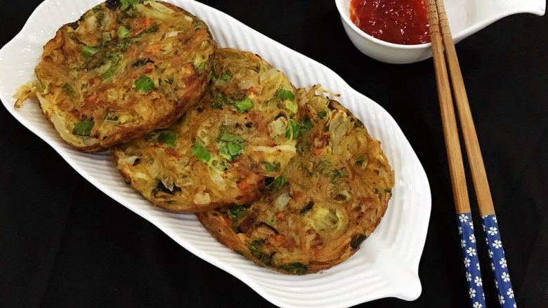 芦笋粉丝煎饼