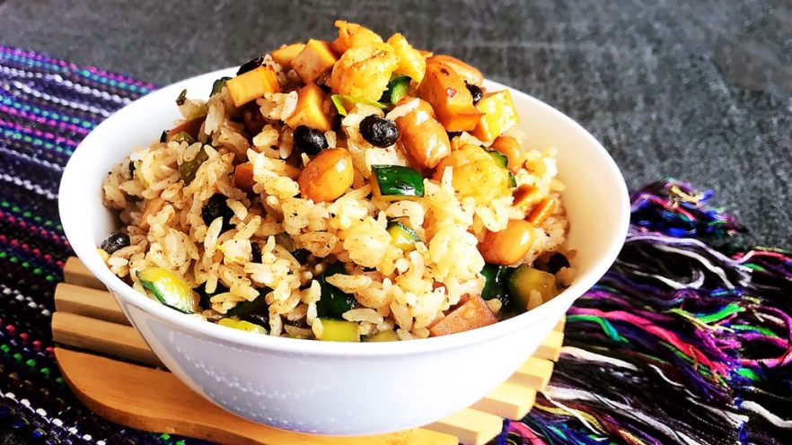 花样炒饭  什锦虾仁豆豉炒饭