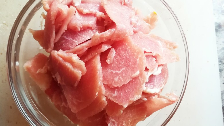 水煮肉片,猪肉切片