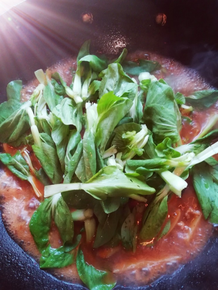 水煮肉片,京白菜