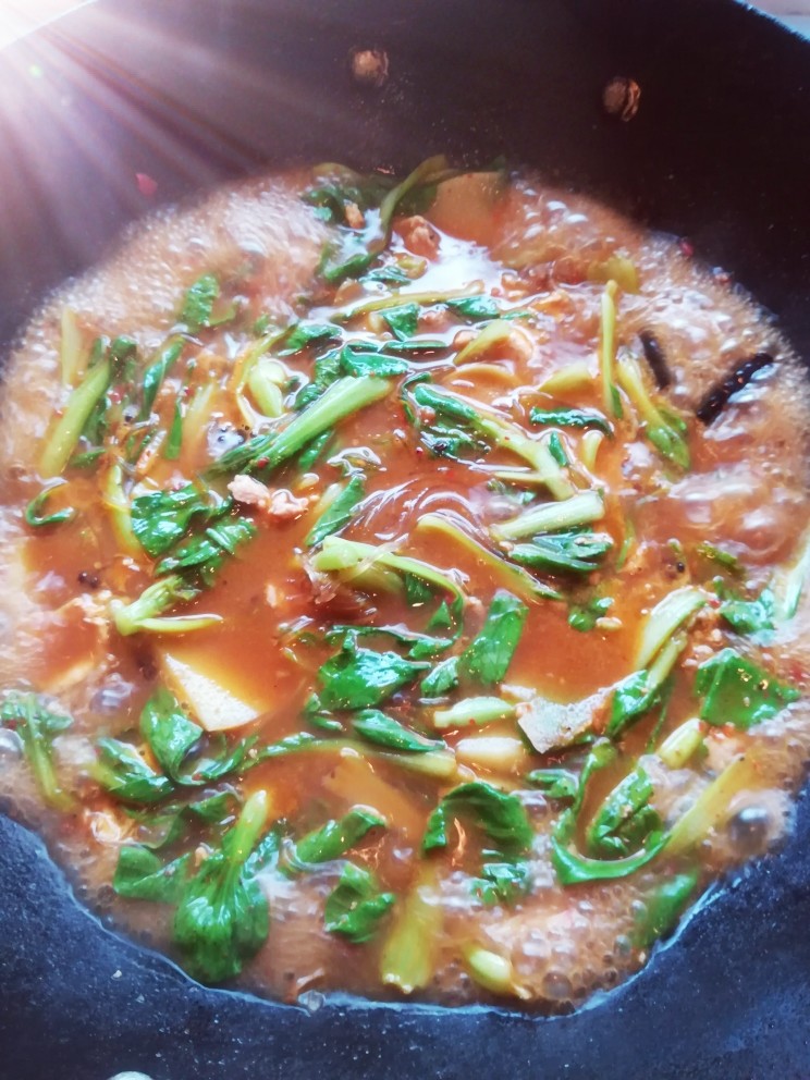 水煮肉片,煮两三分钟