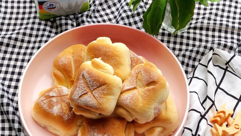 淡奶油芋泥面包卷(烫种),成品图