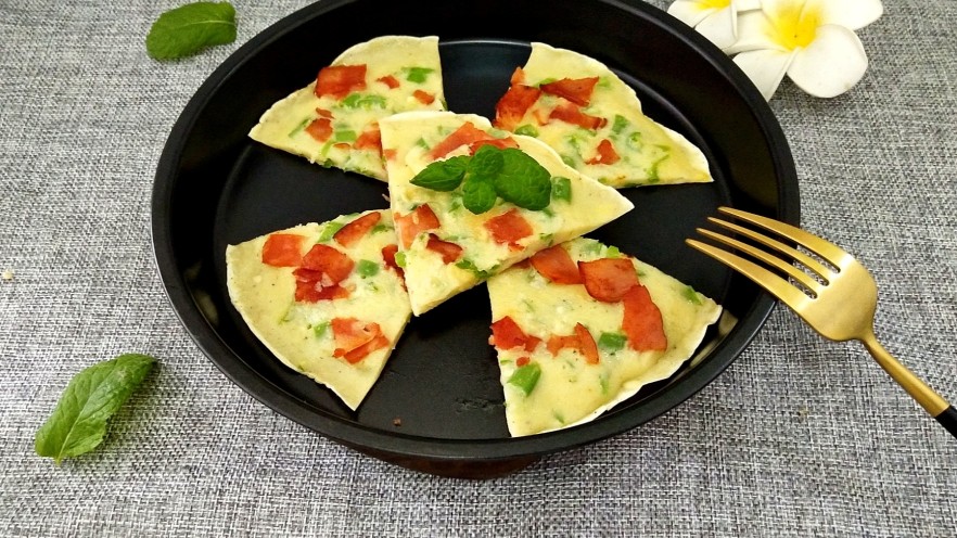 培根青椒鸡蛋软饼