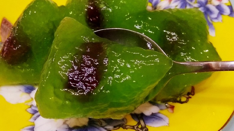 水晶粽,放凉后,吃起来更Q弹