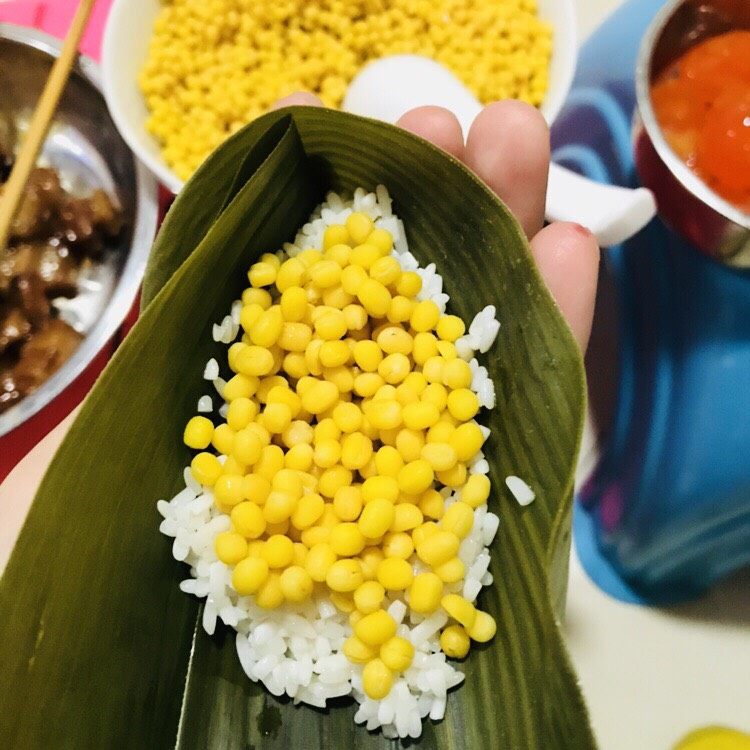 侨乡风味粽子,加入绿豆