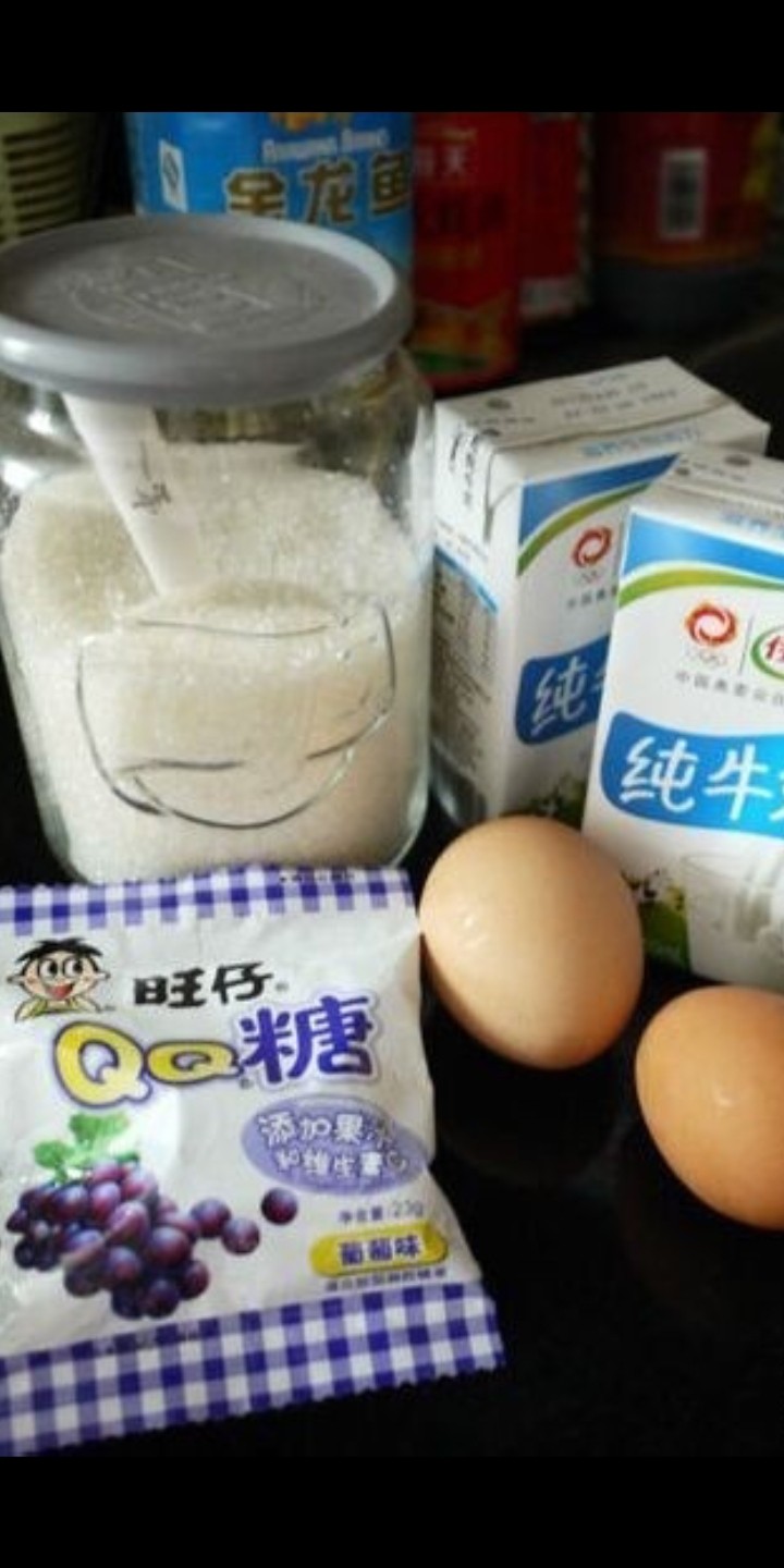 美味鸡蛋布丁,图上所有食材