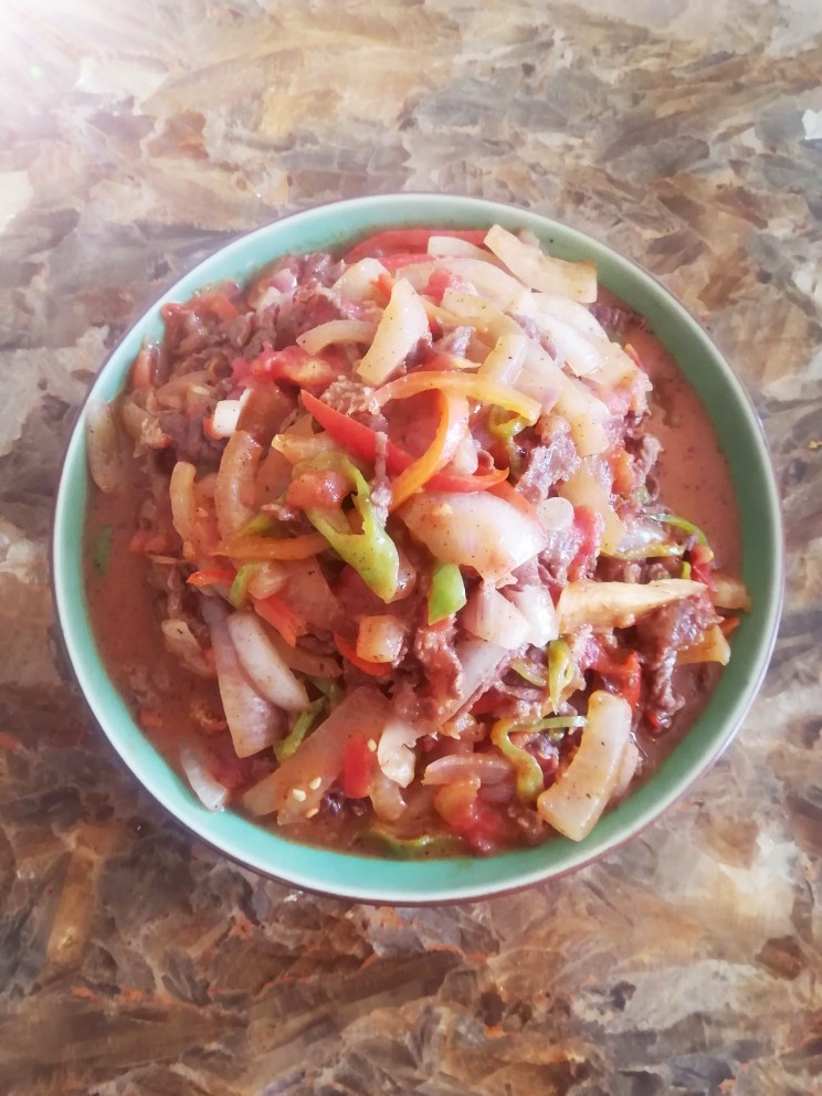 家庭版、炒牛肉丝