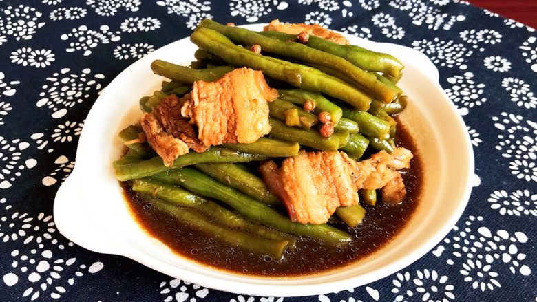 时令菜  架豆王烧五花肉