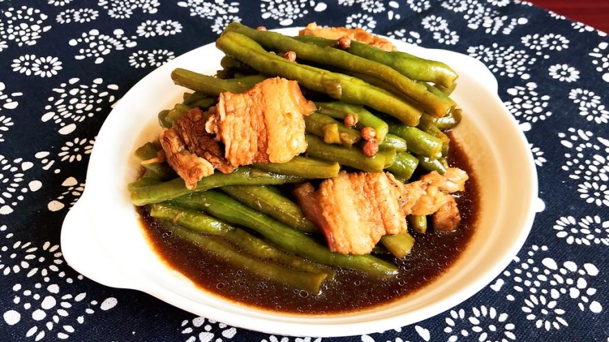 时令菜  架豆王烧五花肉