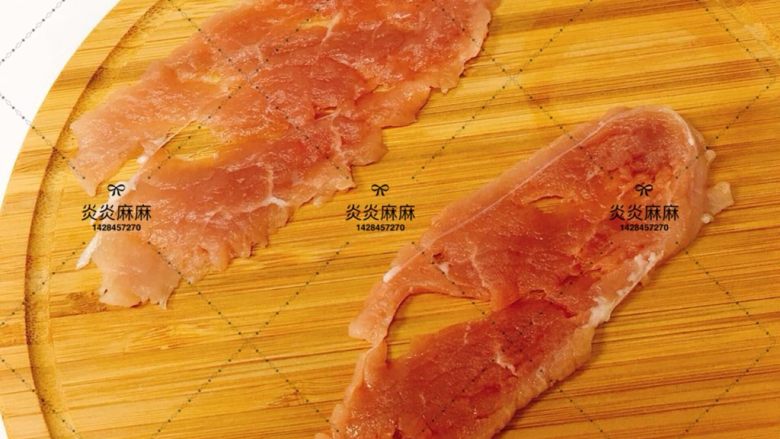猪肉米饭包   12m+
,切薄片