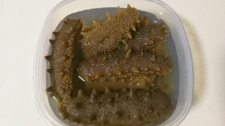 热水瓶水发海参,这就是已经泡发好海参