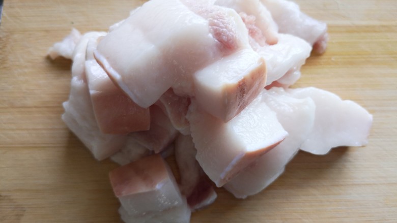 四季豆烧肉,肥肉挑出来