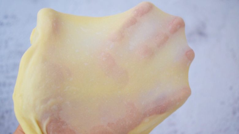 肉松面包,直到揉到扩展阶段,全程20分钟
