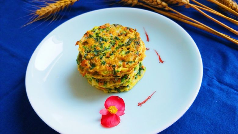 胡萝卜菠菜饼,成品图