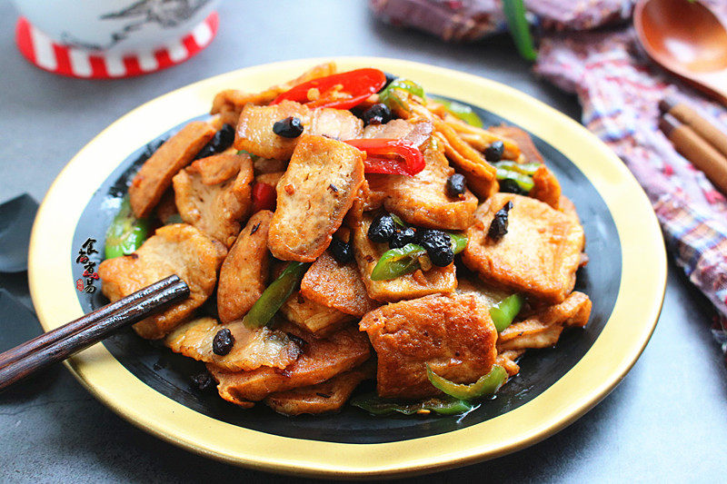 豆豉辣椒煎焖豆腐