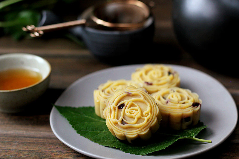 消暑小食【蔓越莓绿豆糕】