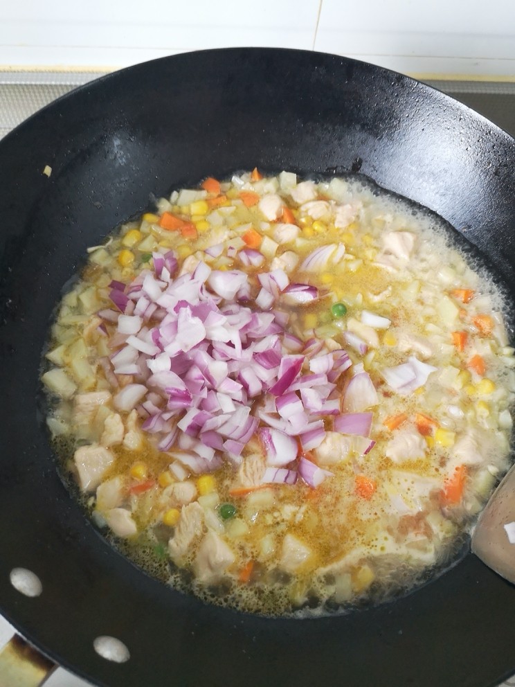 咖喱鸡肉饭,洋葱