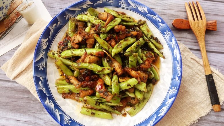 芽菜四季豆,下饭好吃!