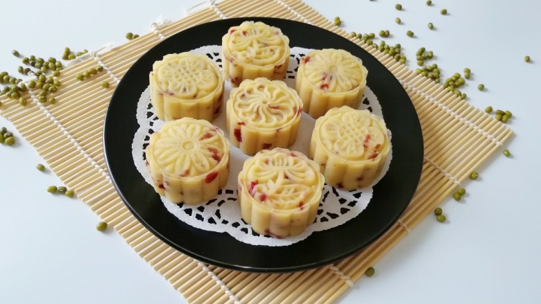 蔓越莓绿豆糕,颜值高味道好!