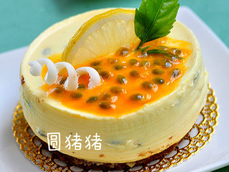 百香果芝士冻饼