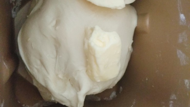 海苔脆肉松手撕面包~,加入黄油,再揉一个iMix程序;