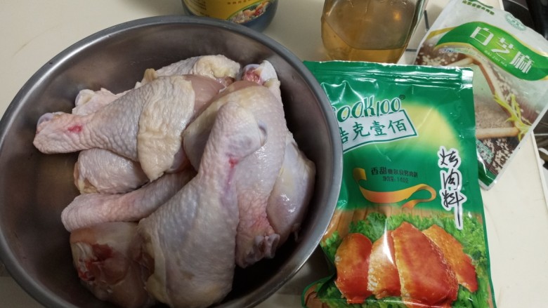 奥尔良烤鸡腿,准备原料