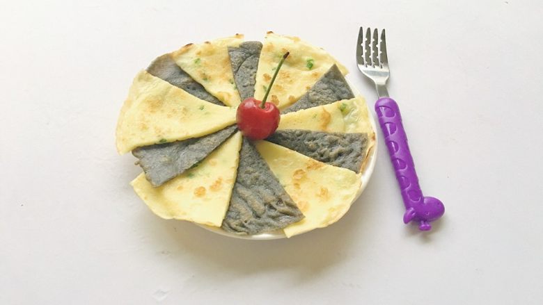 双色蛋饼,成品