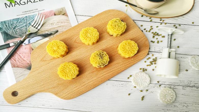 木糖醇绿豆糕,成品,放入冰箱冷藏定型后即可食用