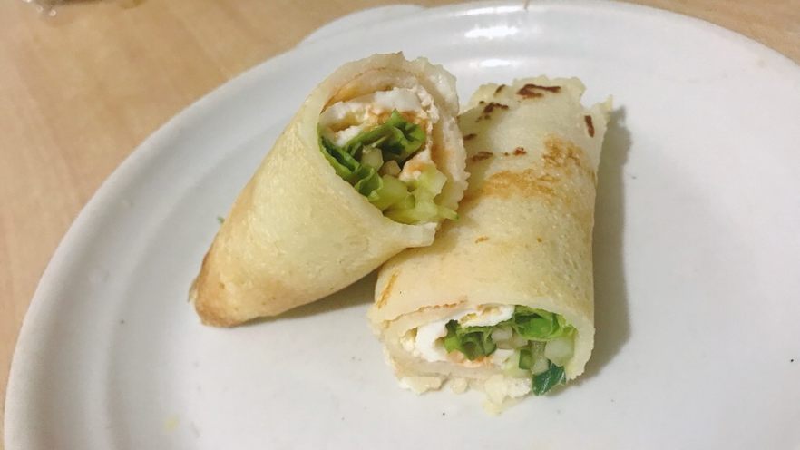 自制卷饼早餐
