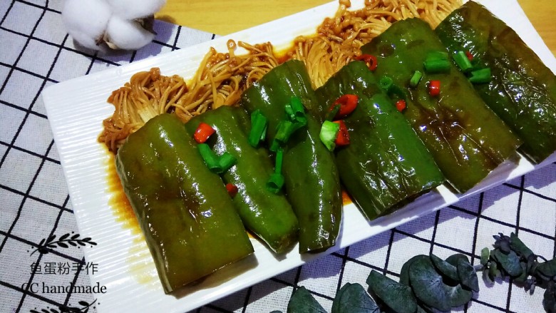 青椒金针菇,完成!