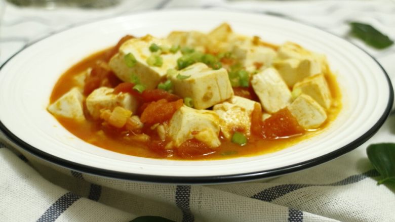 茄汁嫩豆腐,美味的下饭菜,清淡养生