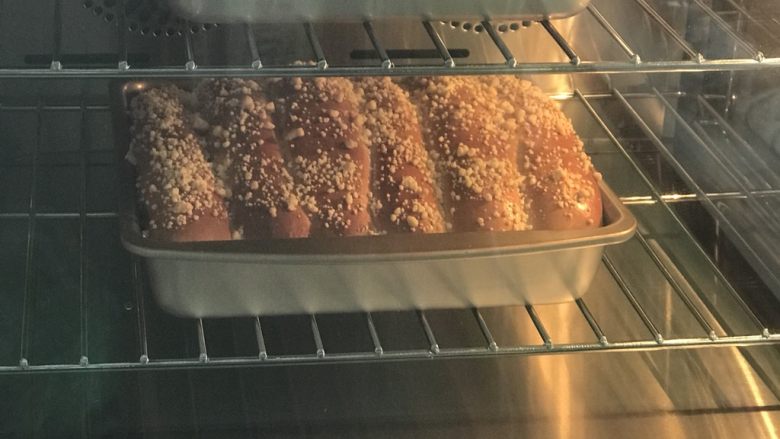椰蓉酥粒排包—EAT风炉,表面上色均匀,涨势喜人。