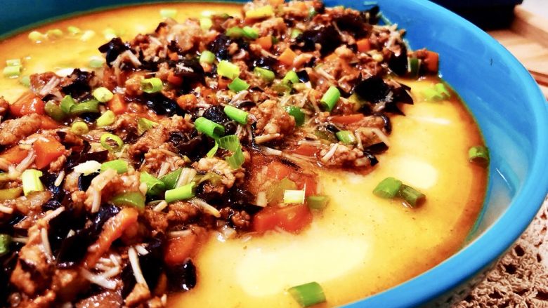 “双嫩”合璧,五彩纳福➕彩蔬肉末豆腐蒸蛋,成品