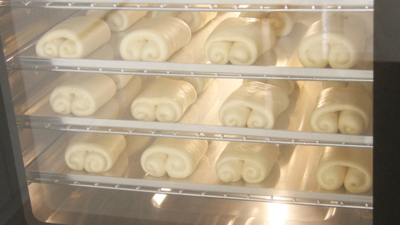 胖墩牛奶面包,CF-100A发酵箱，设置温度35度，湿度85%，底部水盘加水加湿，面团放入进行发酵至约2倍大小。