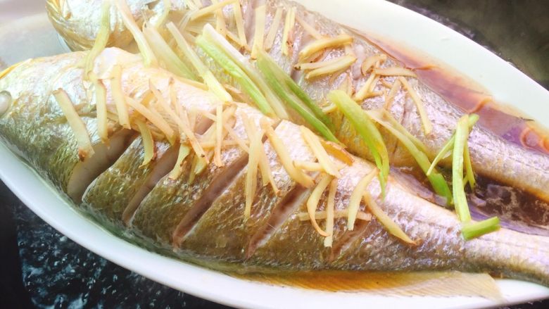 快手正餐 清蒸黄花鱼,蒸好了,香香哒
