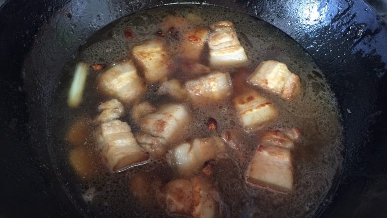 红烧肉,再加入适量温水莫过五花肉，大火烧开，后小火炖煮40分钟。