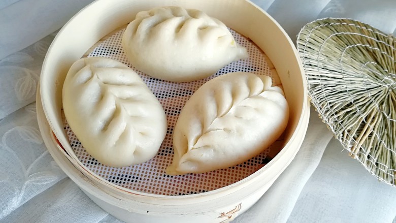 素菜包,近图看看,好想吃!