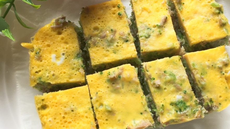 西兰花瘦肉蒸糕
