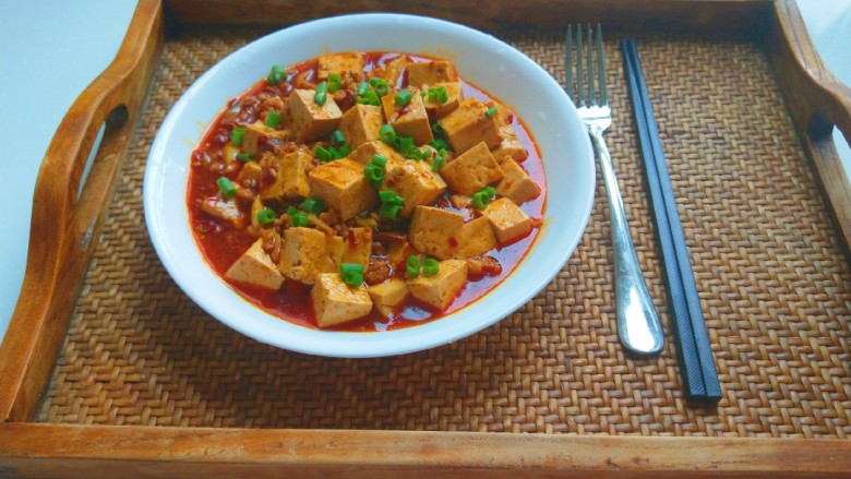 新文美食 肉末红油豆腐,成品图
