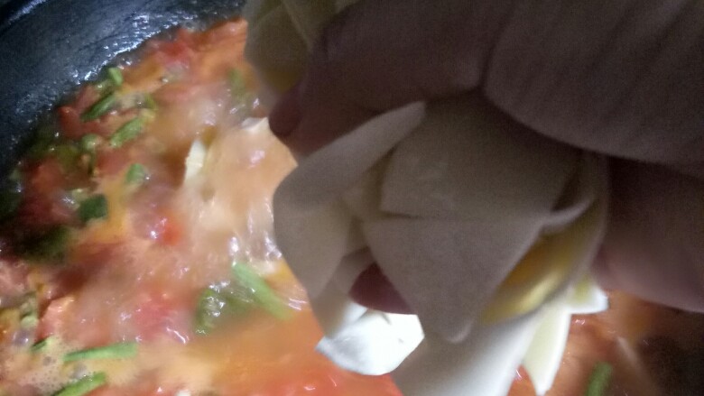 西红柿面片,水开 下面片  