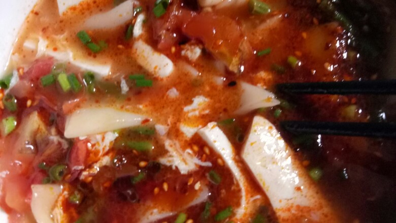 西红柿面片,香辣好吃！！