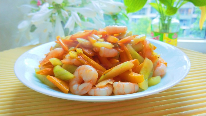 新文美食 清炒虾仁,成品图