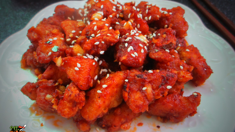 蒜香韩式鸡胸肉,色香味俱全的炸鸡块就大功告成了