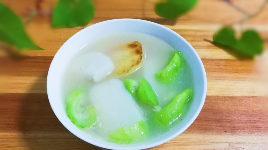 红花茶油丝瓜土豆年糕