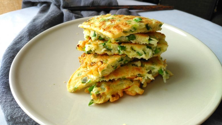 包菜鸡蛋葱花饼,好香啊