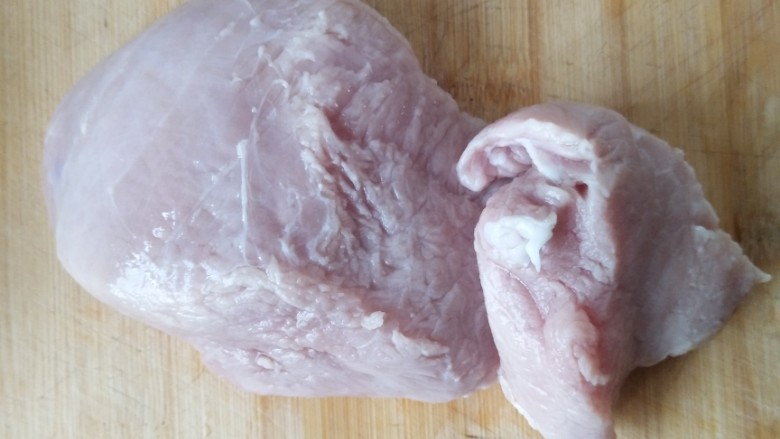 丝瓜肉片,准备瘦肉