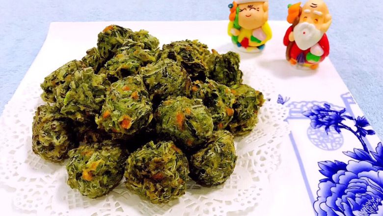 酥炸茼蒿丸