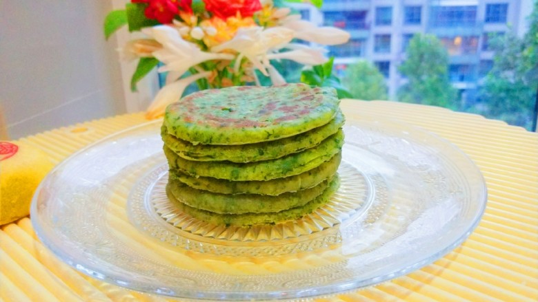 新文美食 多味多层菠菜小饼,成品图