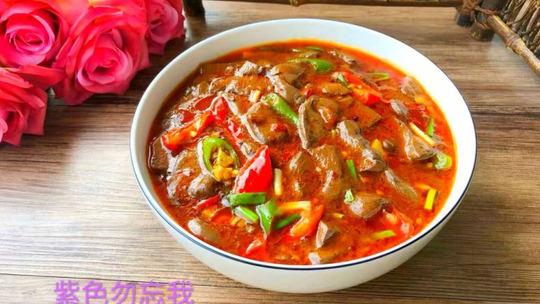 香辣鸭血,成品图三